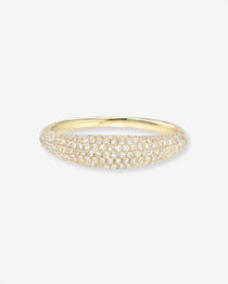 Diamond Pave Dome Ring Zoe Lev Jewelry