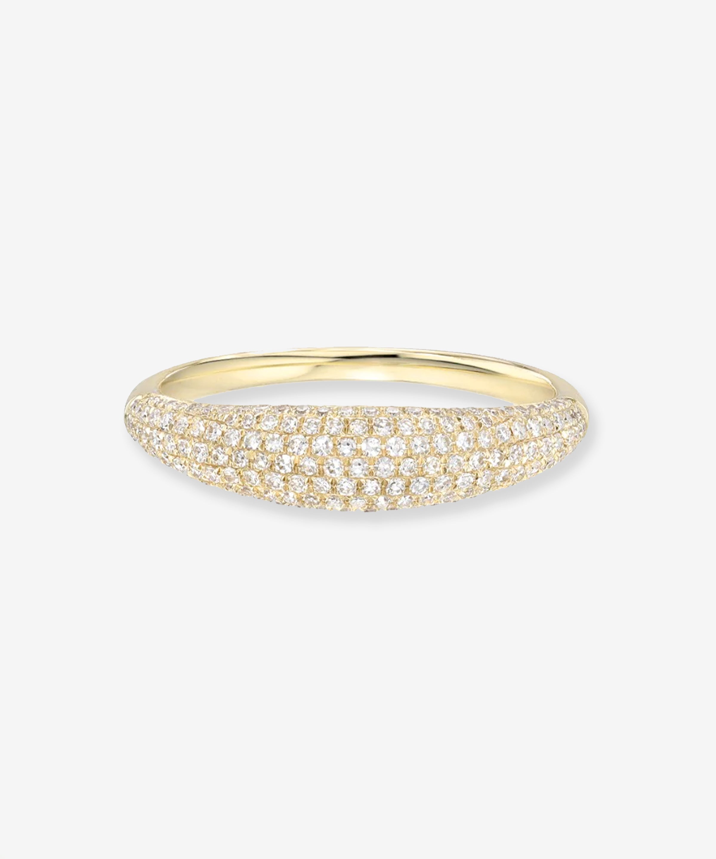 Diamond Pave Dome Ring Zoe Lev Jewelry