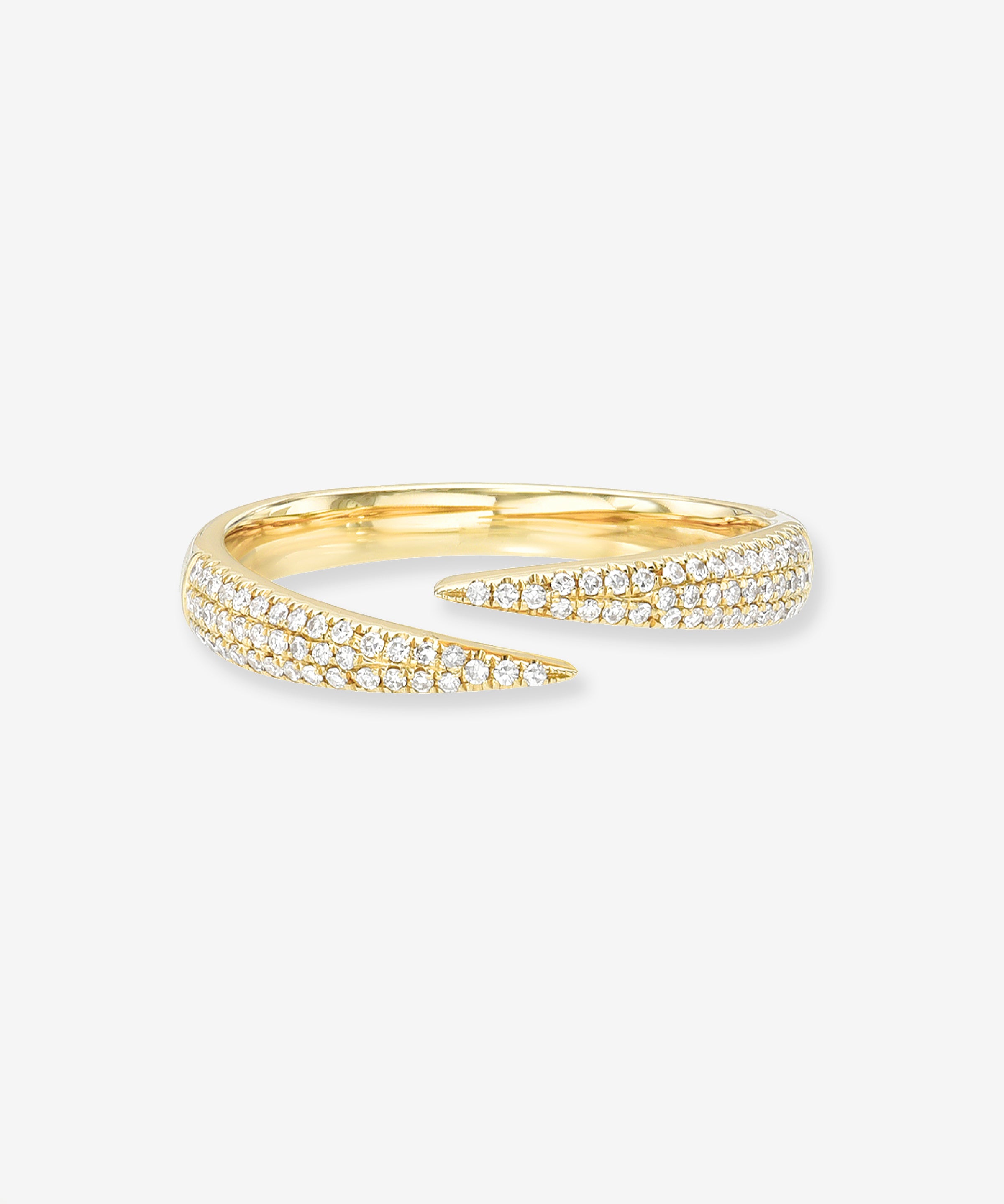 Pave Diamond Spike Claw Ring Zoe Lev Jewelry