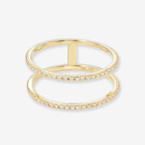 Double Diamond Eternity Ring Zoe Lev Jewelry