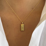 14K Gold Bar Pendant Zoe Lev Jewelry