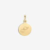 14k Gold Engraved Disc Pendant Personalized Zoe Lev Jewelry