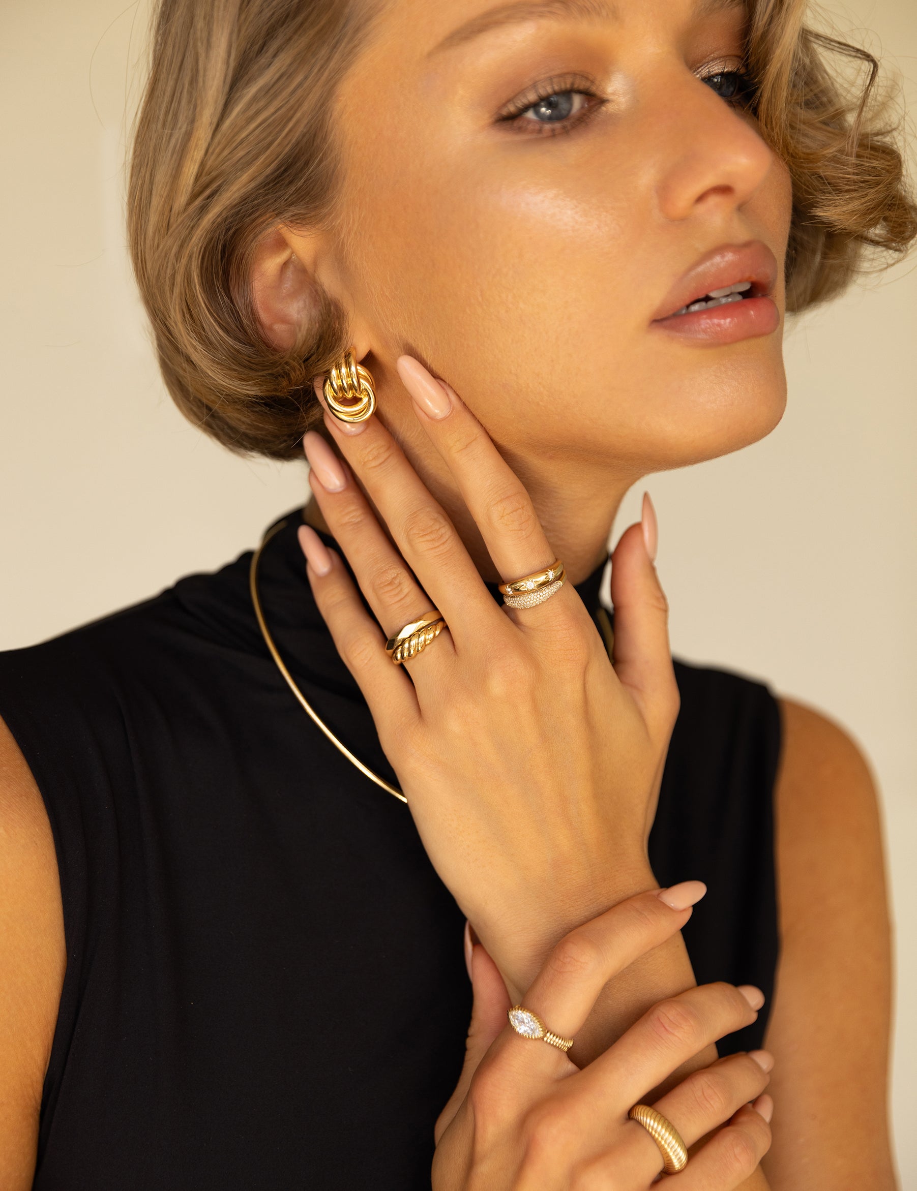 14k Gold Knot Studs Hoops & Huggies Zoe Lev Jewelry