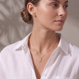 14K Gold Script Initial Necklace Personalized Zoe Lev Jewelry