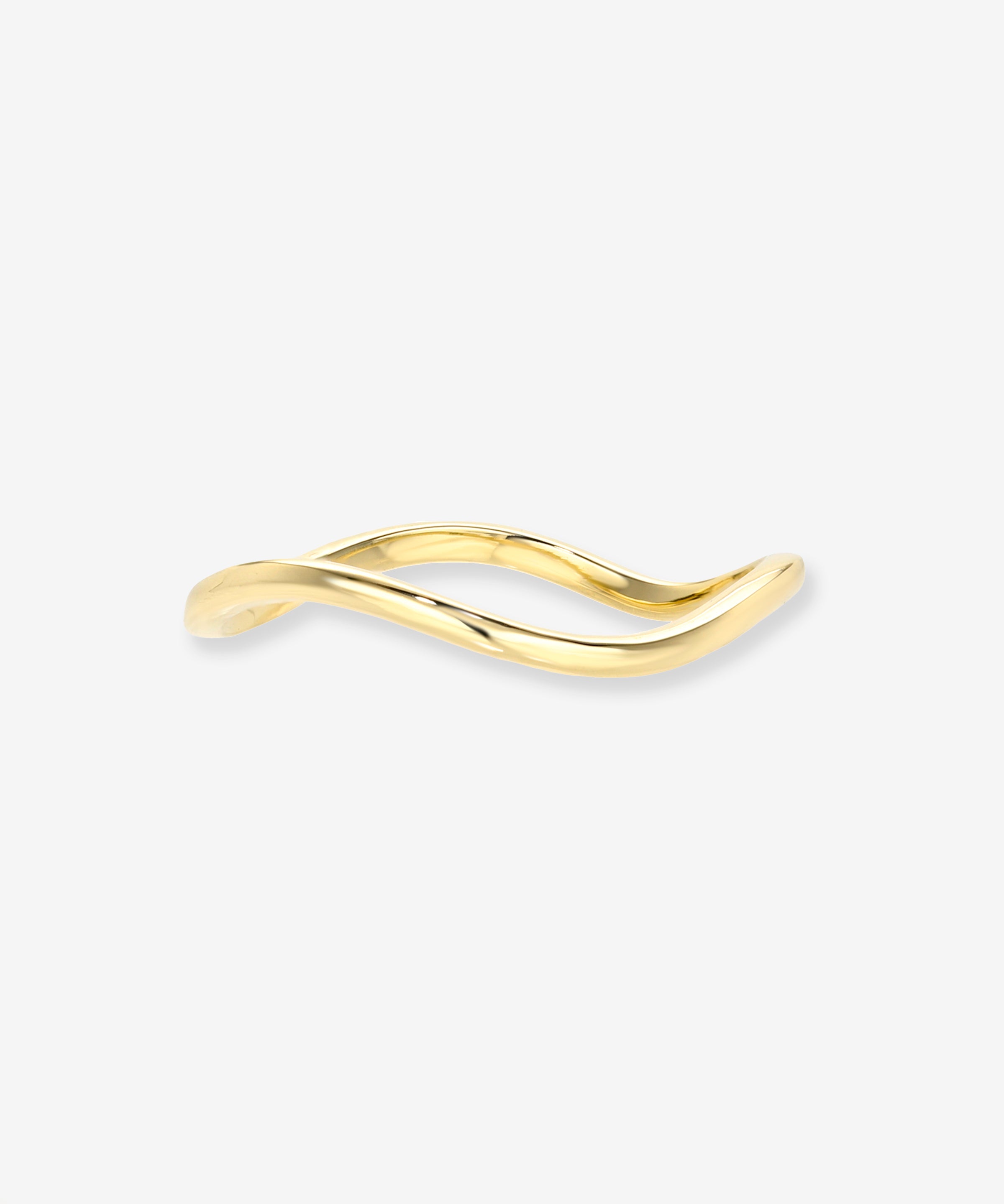 14K Gold Curved Band Ring Zoe Lev Jewelry