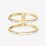 14k Gold Double Band Ring Zoe Lev Jewelry
