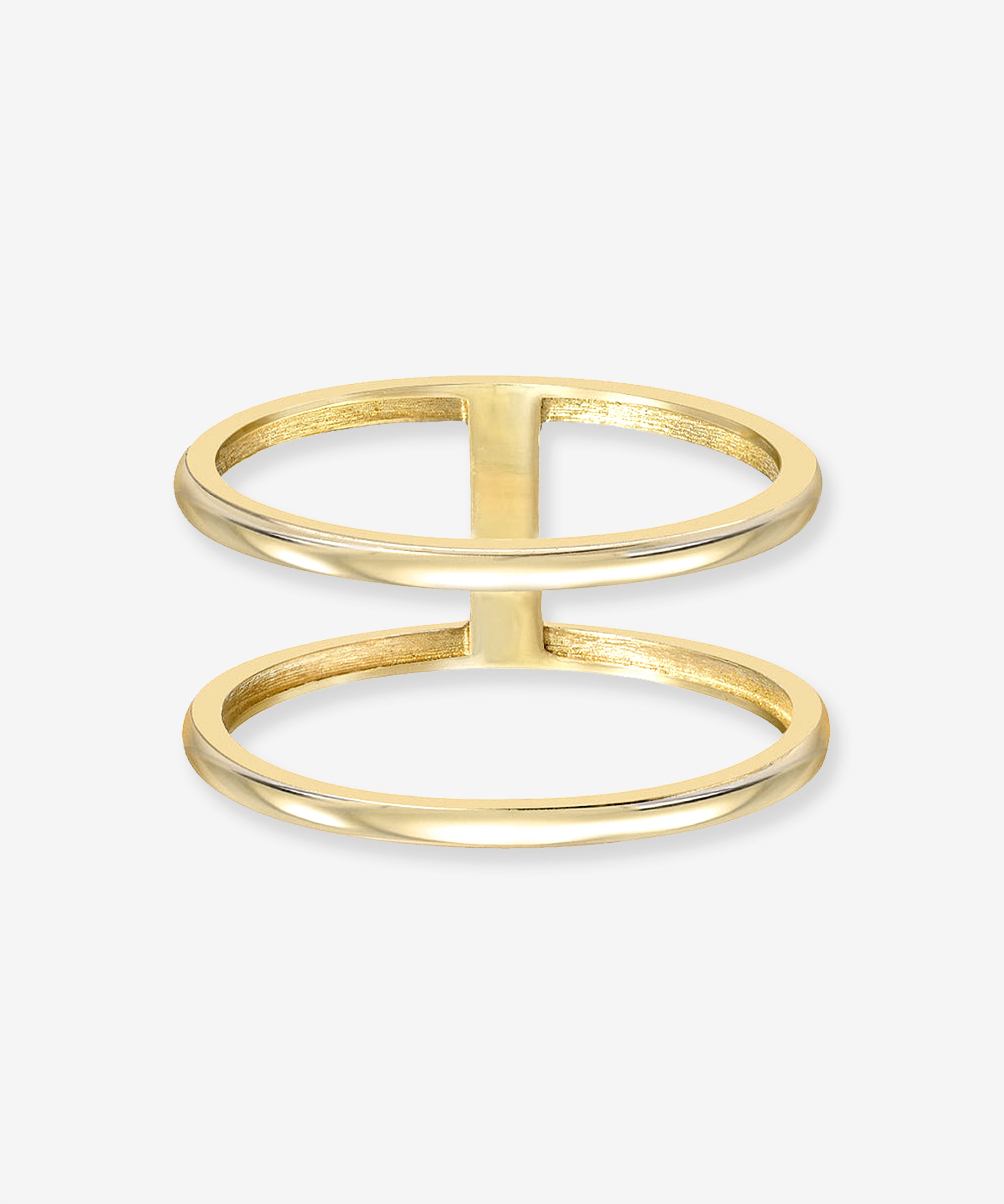 14k Gold Double Band Ring Zoe Lev Jewelry