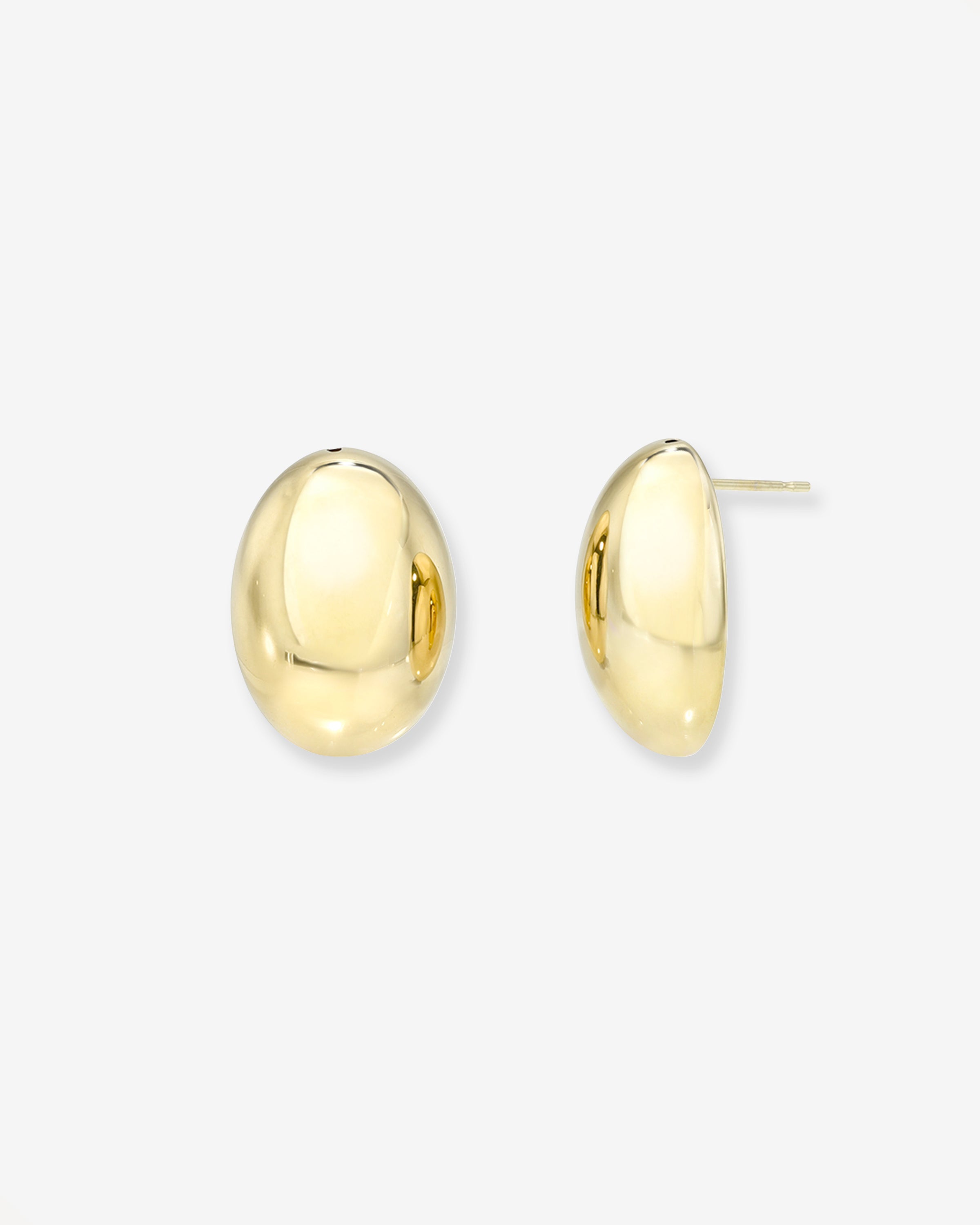 14K Gold Half Dome Stud Earrings Studs Zoe Lev Jewelry