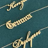 14k Gold Script Name Necklace
