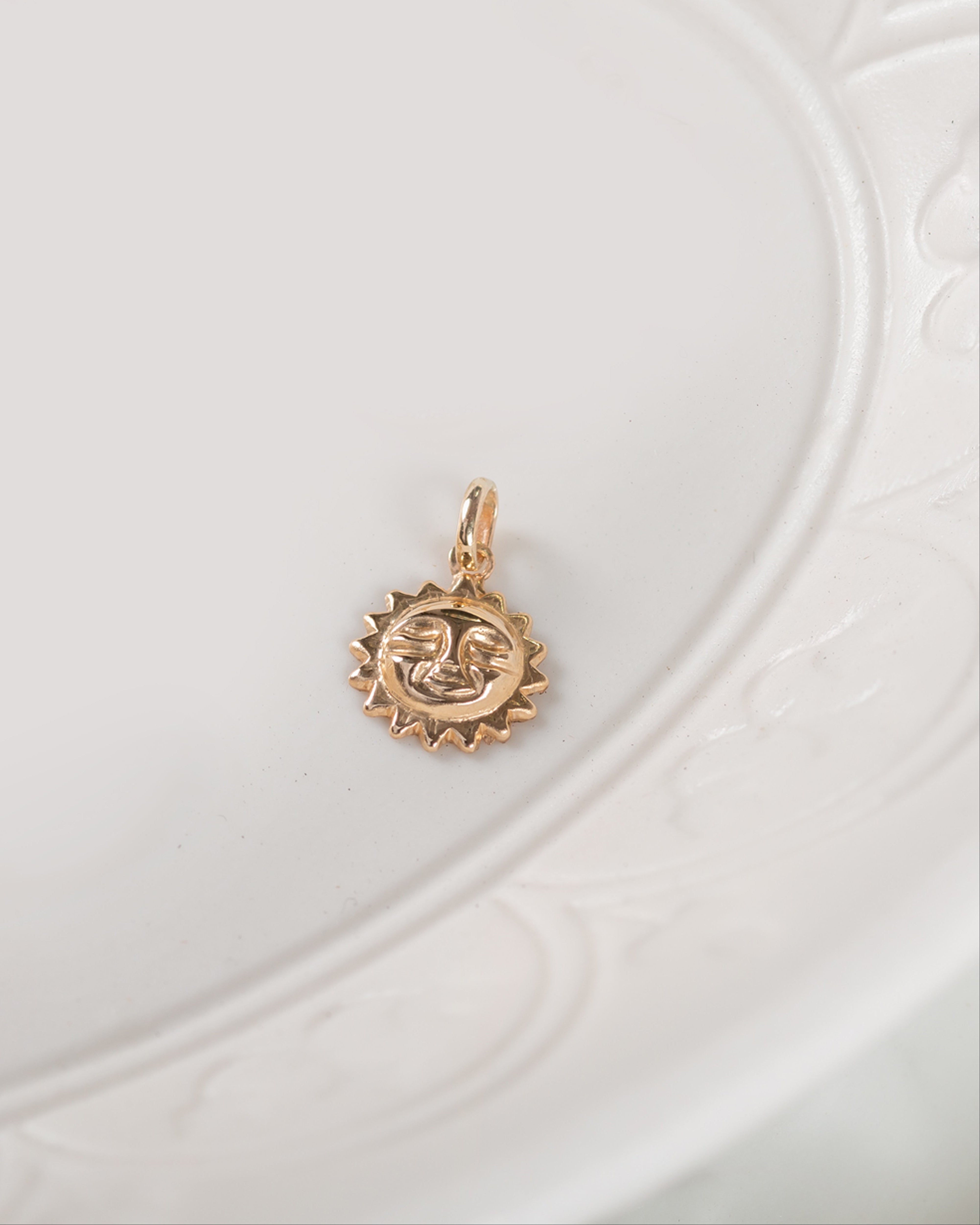 Gold Sun Pendant SAMPLE SALE Zoe Lev Jewelry