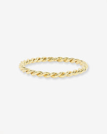 14k Gold Twist Band Zoe Lev Jewelry