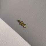 14k Gold Gothic Initial Pendant - 'E' SAMPLE SALE Zoe Lev Jewelry