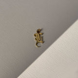 14k Gold Gothic Initial Pendant - 'L' SAMPLE SALE Zoe Lev Jewelry