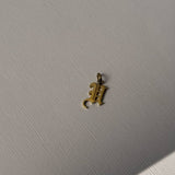 14k Gold Gothic Initial Pendant - 'V' SAMPLE SALE Zoe Lev Jewelry