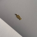14k Gold Gothic Initial Pendant - 'Y' SAMPLE SALE Zoe Lev Jewelry
