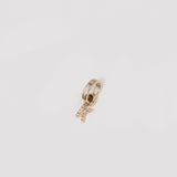 14K Gold Heirloom Diamond 'K' Charm SAMPLE SALE Zoe Lev Jewelry