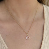 14k Diamond Horseshoe Pendant Zoe Lev Jewelry