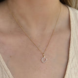 14k Diamond Horseshoe Necklace Zoe Lev Jewelry