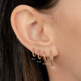 14K Gold Large Huggie Earrings Hoops & Huggies Zoe Lev Jewelry