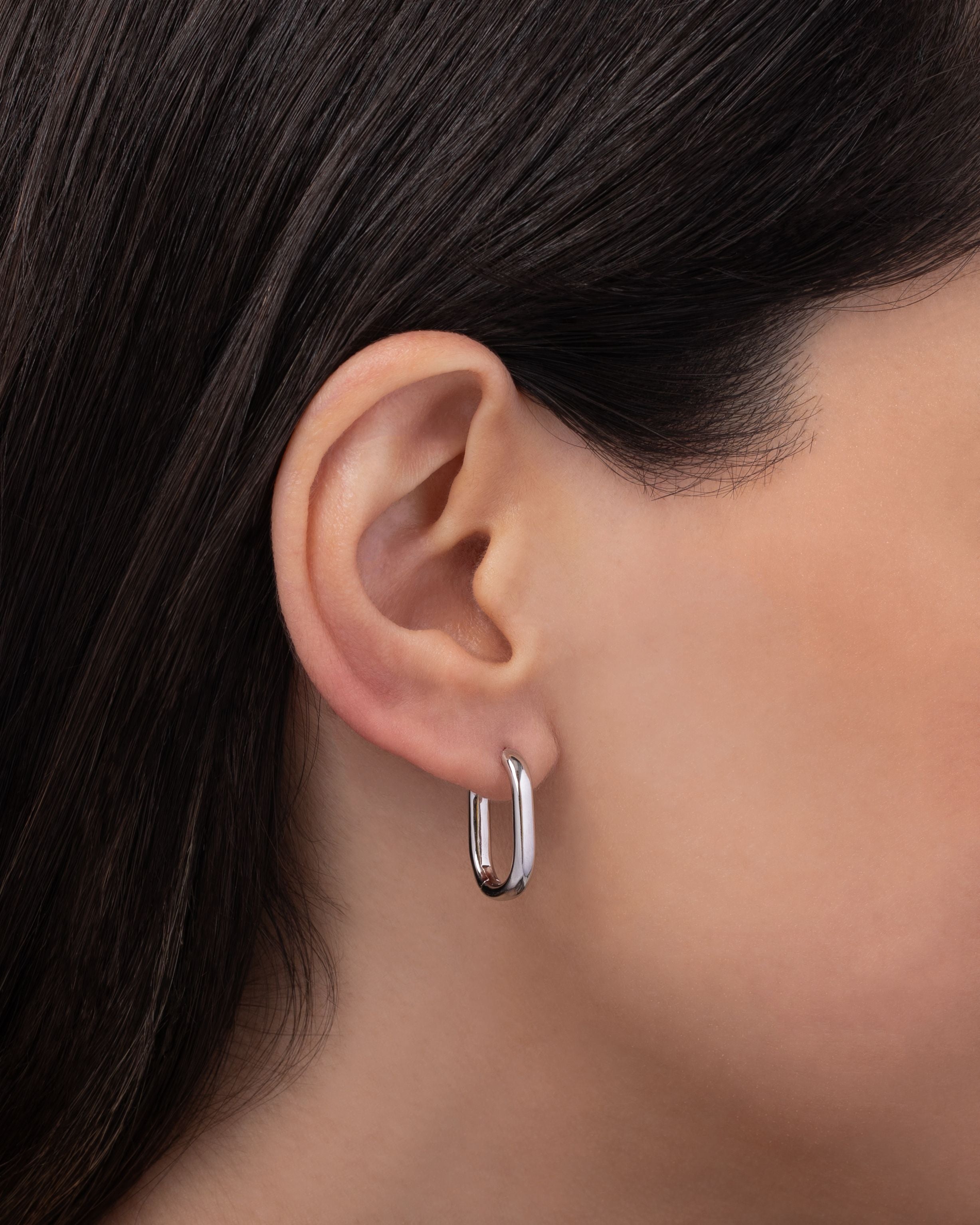 Thick Oval Hoops Vermeil Zoe Lev Jewelry