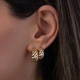 14K Gold Croissant Stud Earrings Studs Zoe Lev Jewelry