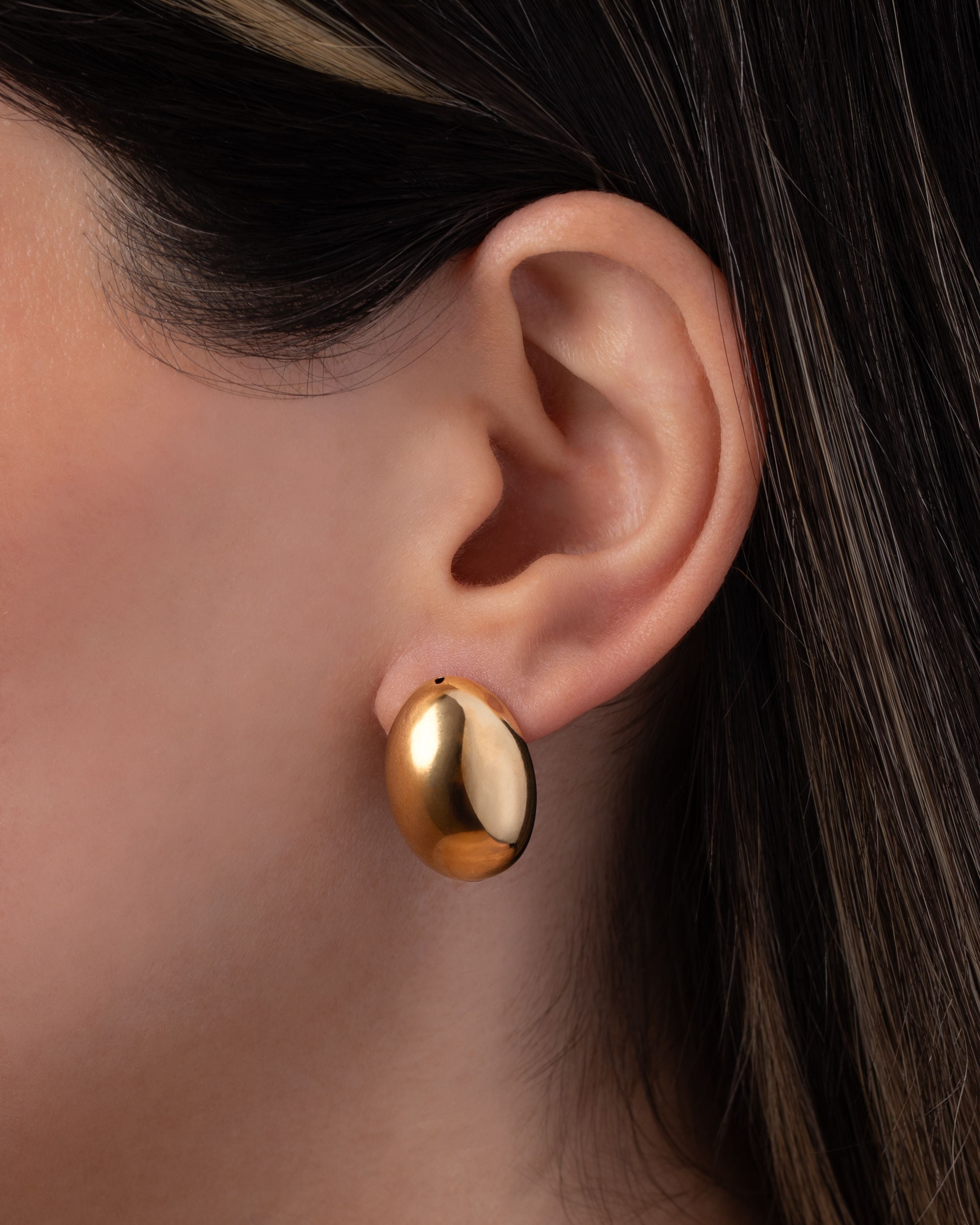 14K Gold Half Dome Stud Earrings Studs Zoe Lev Jewelry