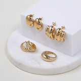 14K Gold Double Twist Oval Hoop Earrings Zoe Lev Jewelry