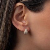 Diamond Pave Thick Dome Huggie Earrings SAMPLE SALE Zoe Lev Jewelry