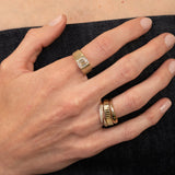 Lab Diamond Emerald Graduated Bar Ring Ring Zoe Lev Jewelry