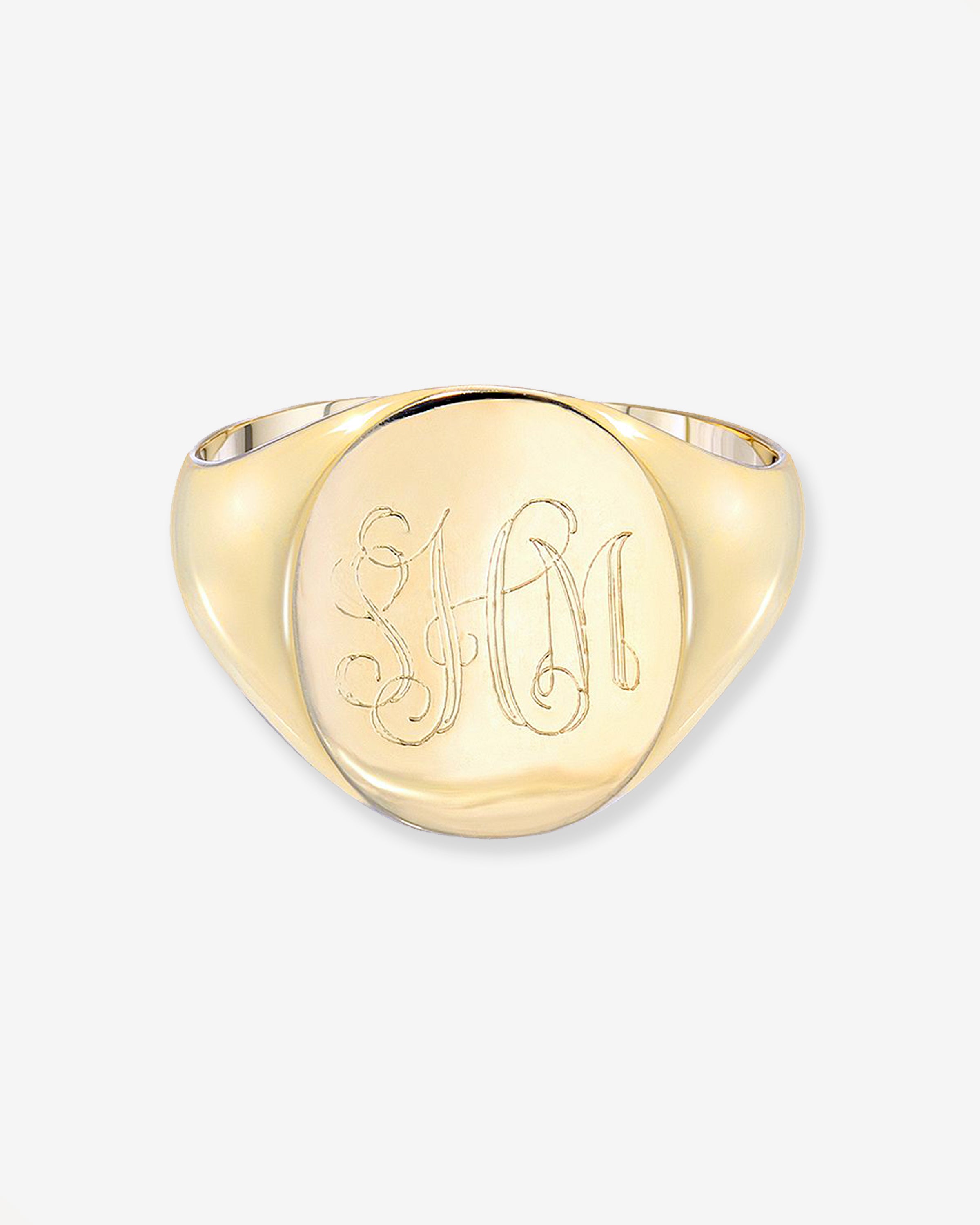 Large Signet Ring Personalized Zoe Lev Jewelry
