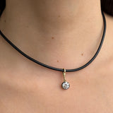 14k Lab Diamond Round Black Rhodium Spinner Zoe Lev Jewelry