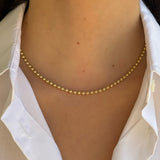 14K Gold Medium Ball Chain Chains Zoe Lev Jewelry