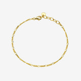 Mini Figaro Chain Bracelet Vermeil Zoe Lev Jewelry