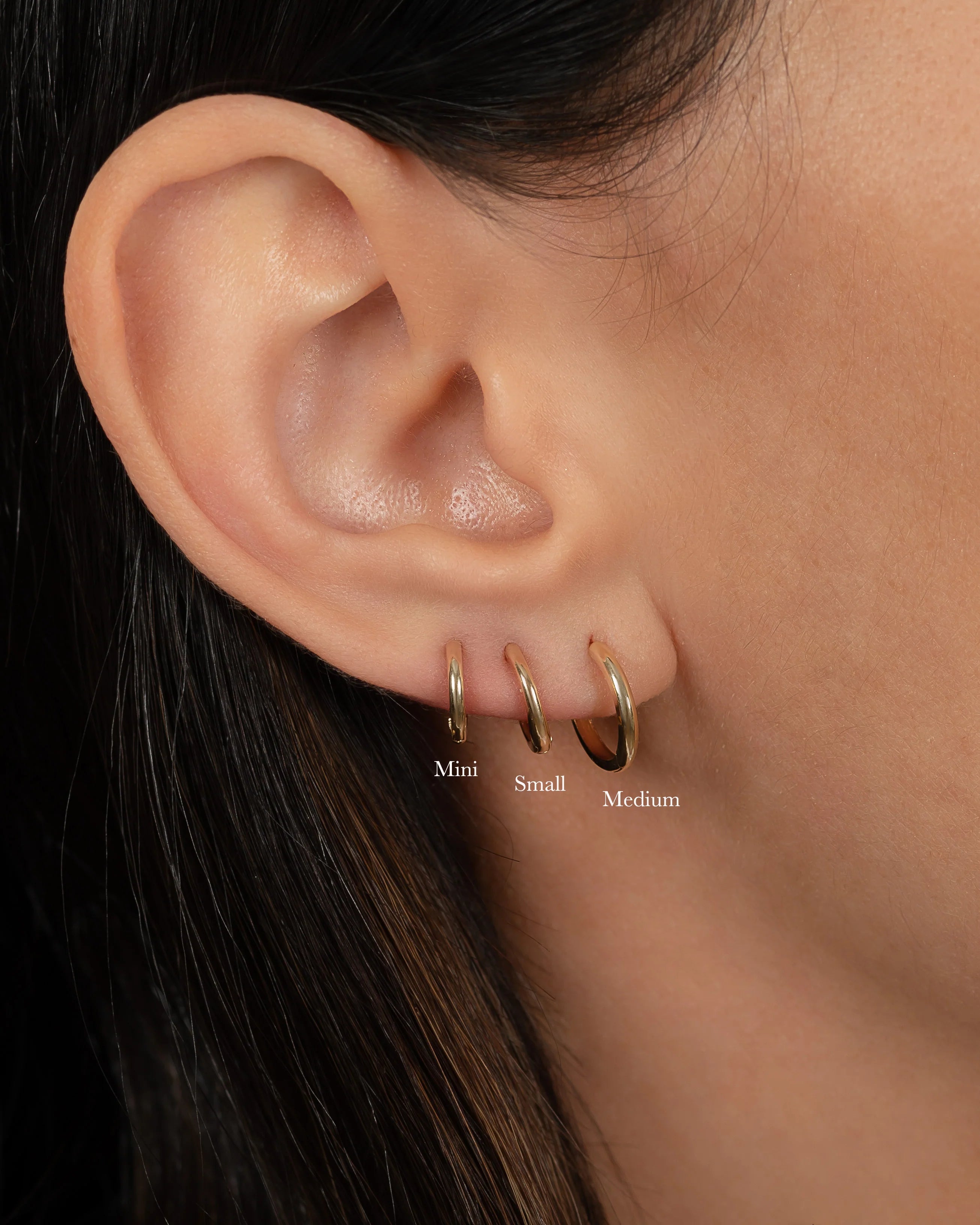 14k Gold Huggie Trio Set Bundles Zoe Lev Jewelry