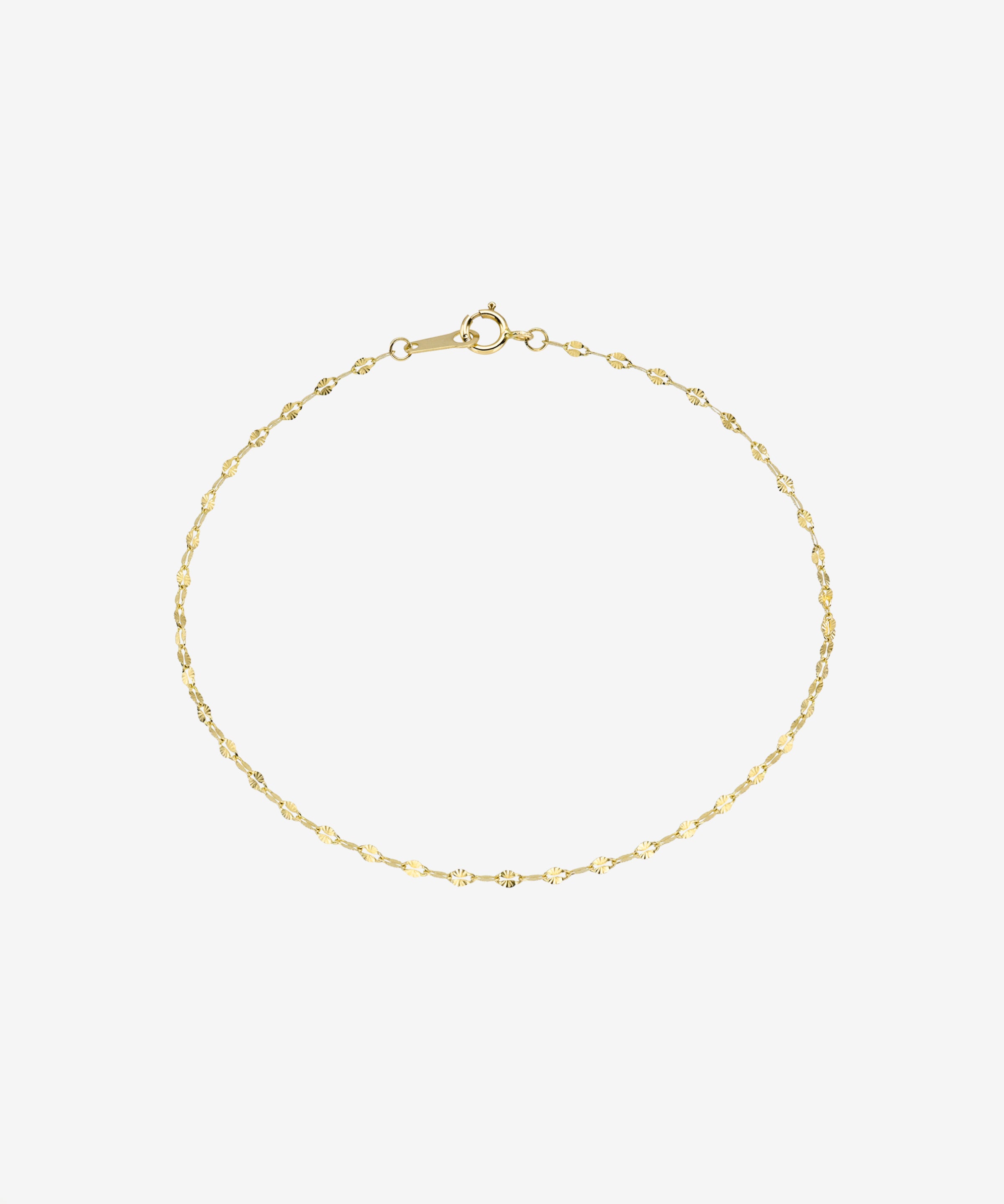 14k Gold Mini Mirror Chain Bracelet Chains Zoe Lev Jewelry