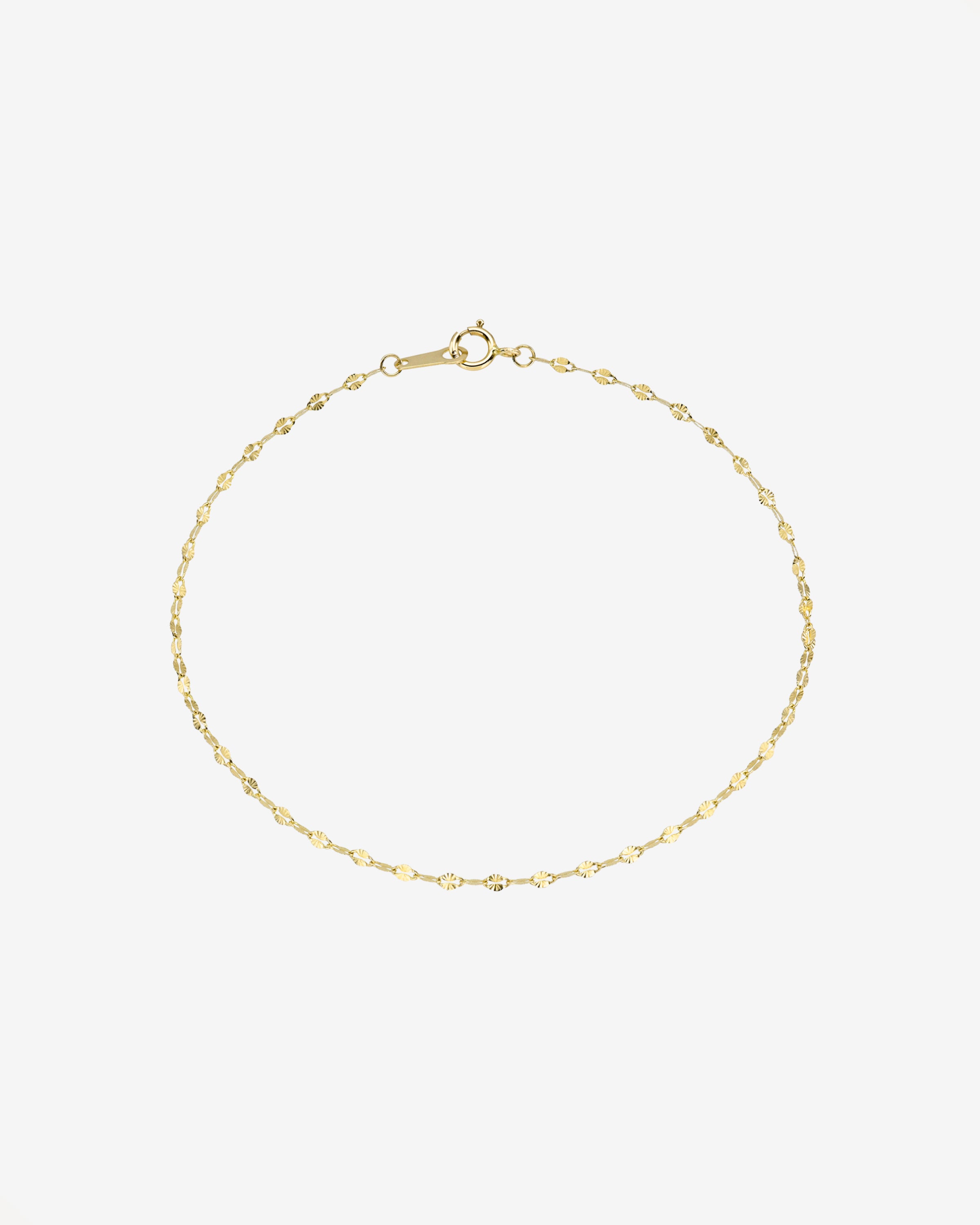 14k Gold Mini Mirror Chain Bracelet Chains Zoe Lev Jewelry