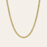 14K Gold Flat Curb Link Necklace Chains Zoe Lev Jewelry