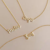 Diamond Name Necklace Personalized Zoe Lev Jewelry