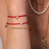 14k Gold Open Heart Fortune Bracelet Fortune Zoe Lev Jewelry