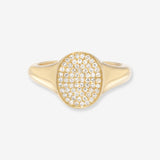 Pave Diamond Signet Ring Zoe Lev Jewelry