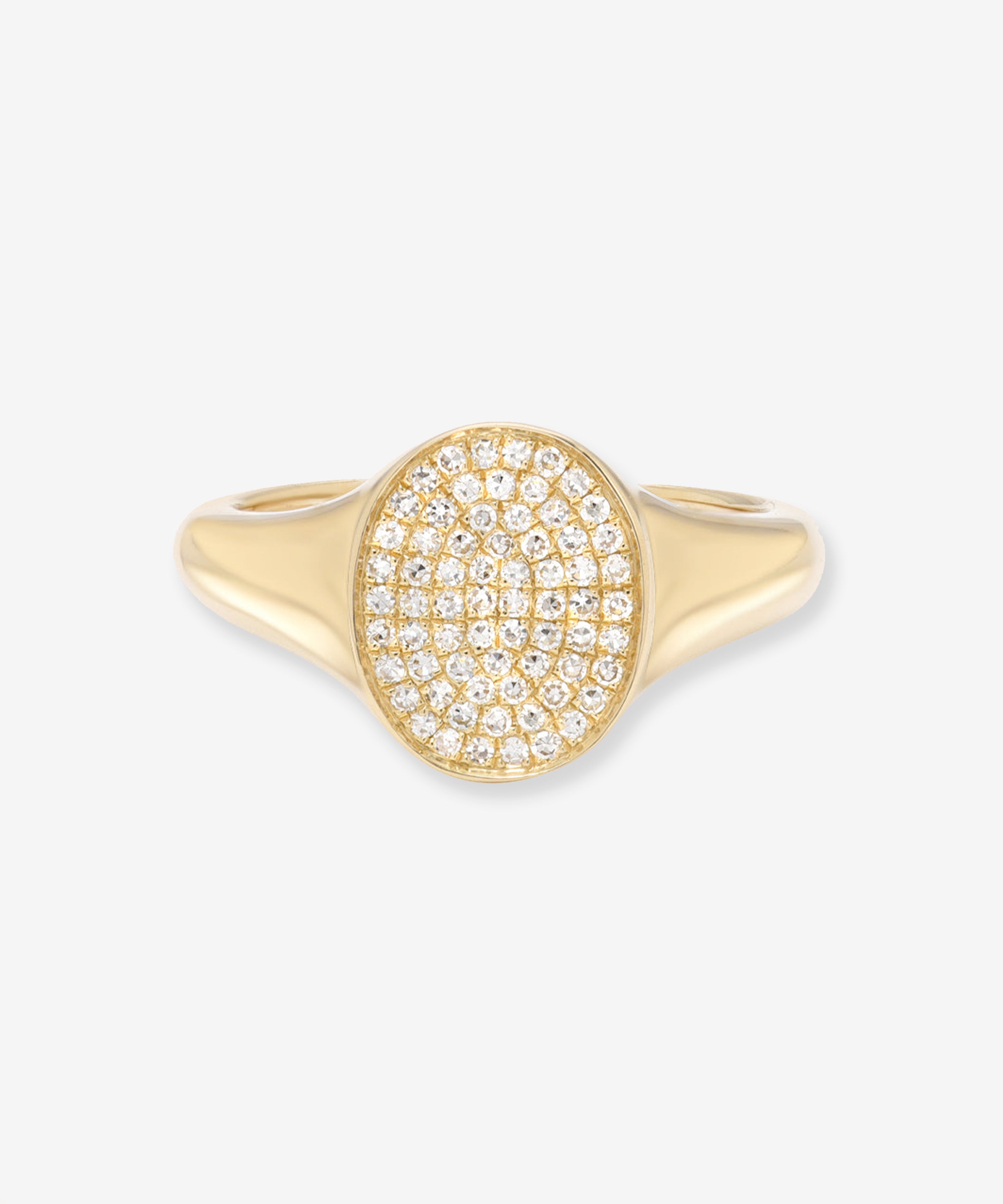 Pave Diamond Signet Ring Zoe Lev Jewelry