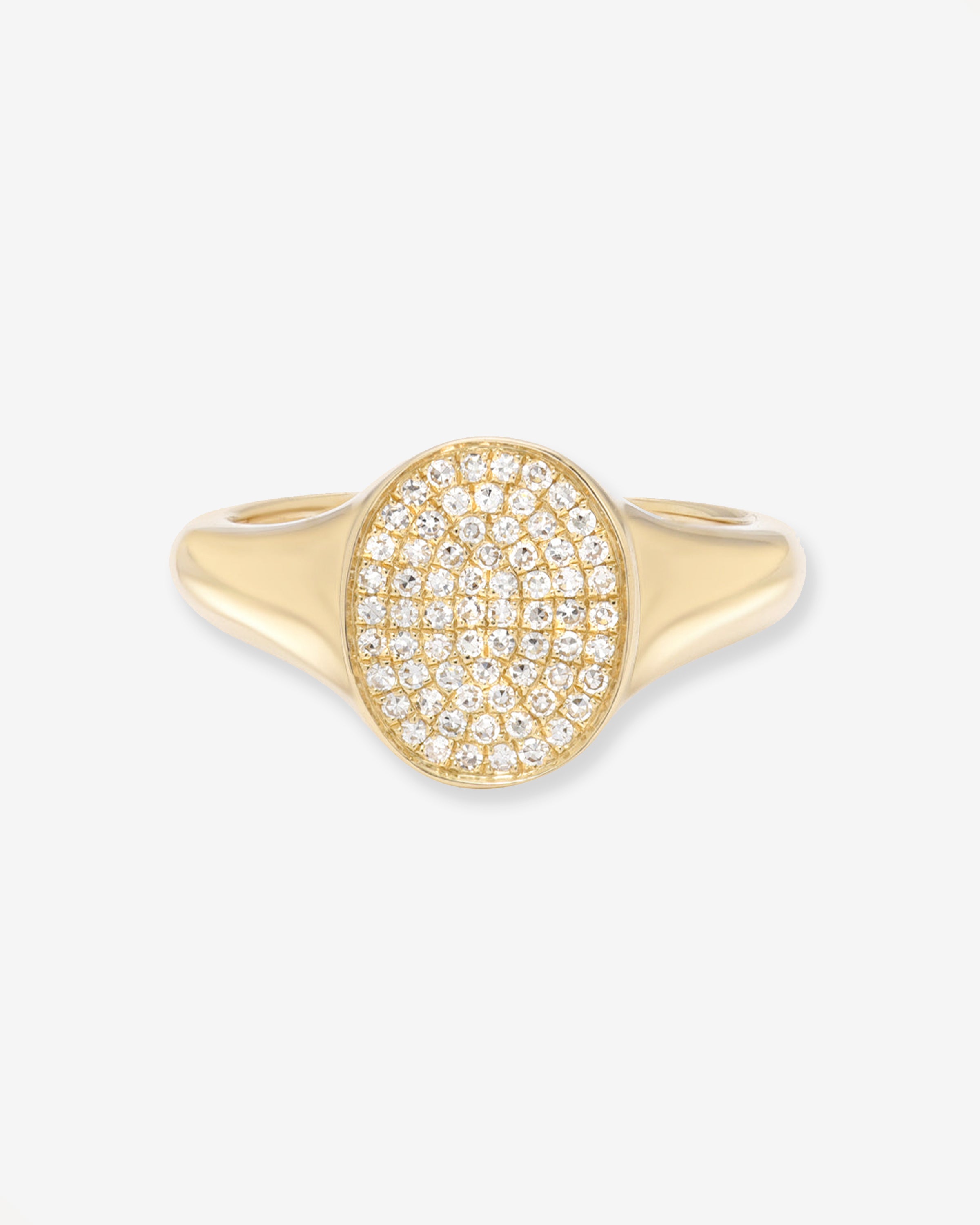 Pave Diamond Signet Ring Zoe Lev Jewelry
