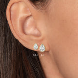 Lab Diamond Pear Bezel Stud Earrings Studs Zoe Lev Jewelry