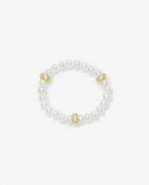 14K Gold Pearl Segment Ring Zoe Lev Jewelry