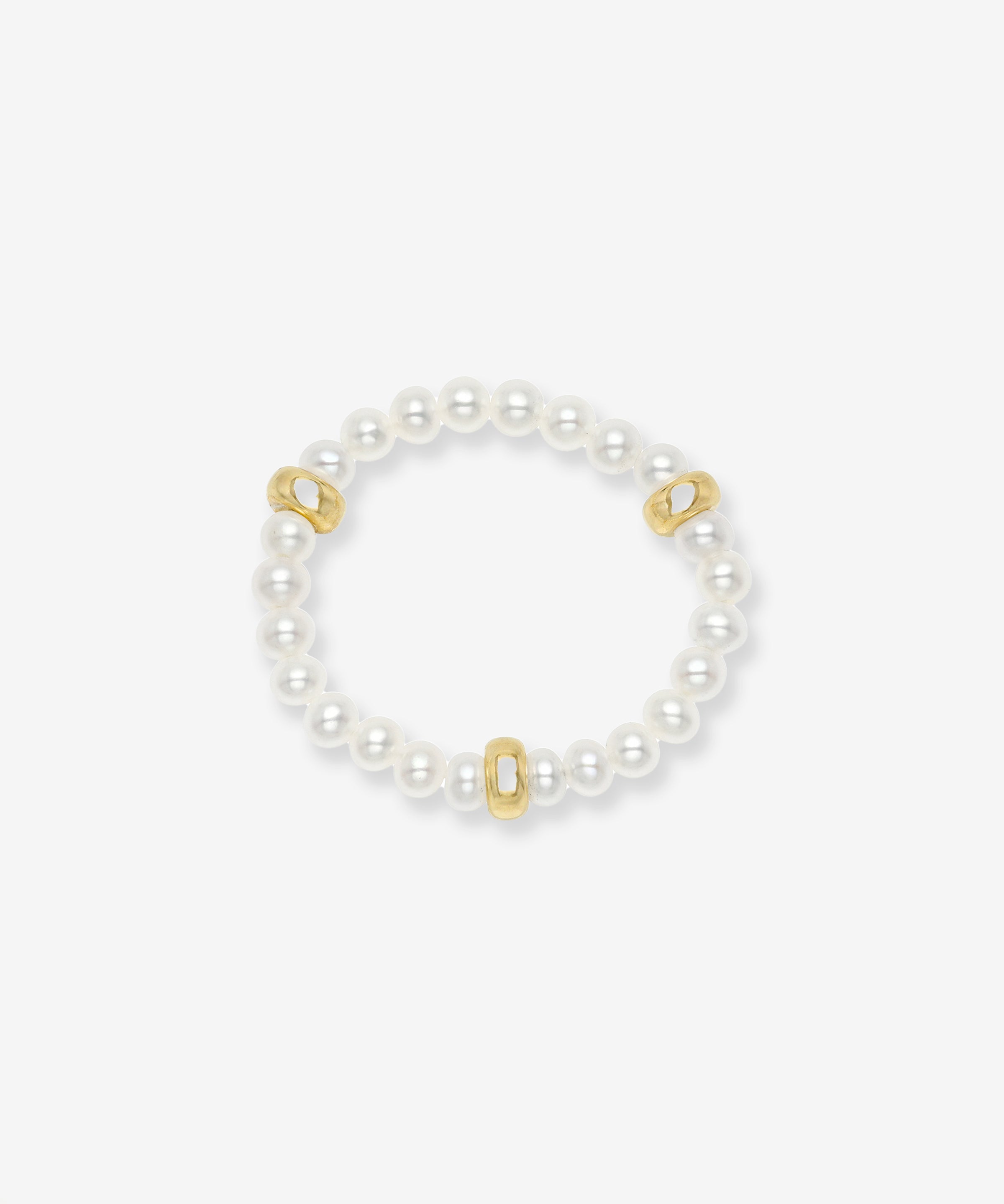 14K Gold Pearl Segment Ring Zoe Lev Jewelry