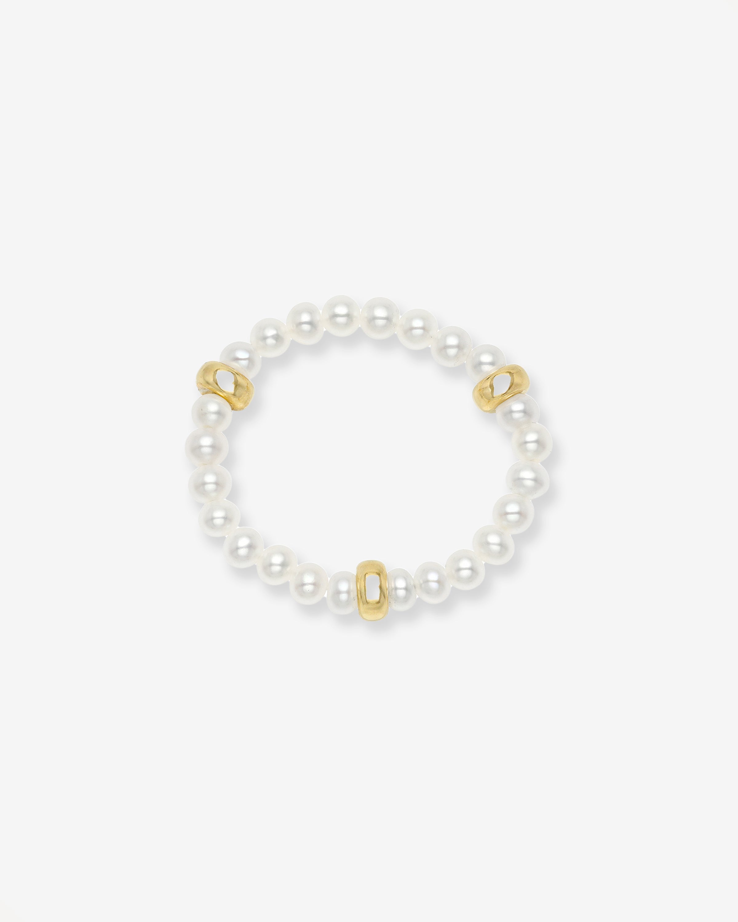 14K Gold Pearl Segment Ring Zoe Lev Jewelry