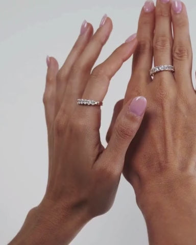 Lab Diamond Emerald Eternity Band Zoe Lev Jewelry