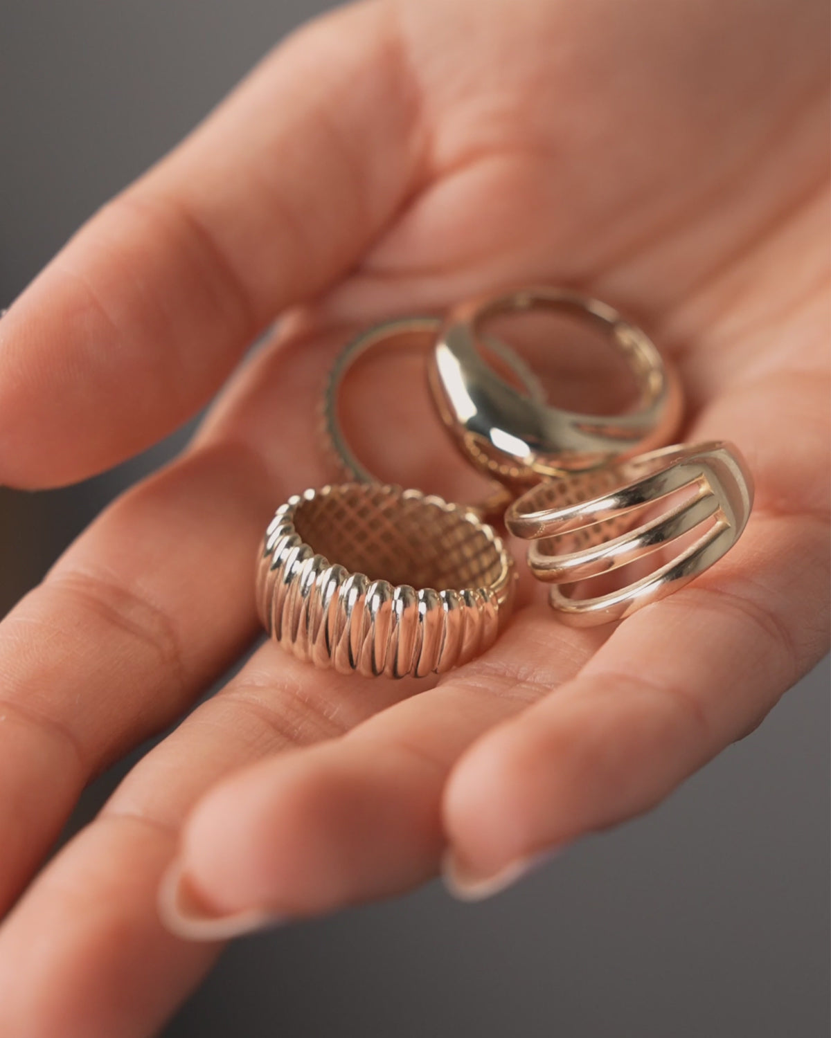 14k Gold Notched Ring Zoe Lev Jewelry