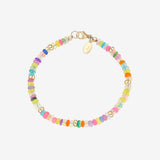 14k Gold Rainbow Opal Segment Bracelet Bead Bracelets Zoe Lev Jewelry