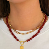 14K Large Smooth Beaded Necklace Personalized Zoe Lev Jewelry